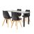 Zelma 4+1 étkező garnitúra fekete-fekete