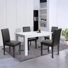 Leon 4+1 étkező garnitúra fehér-fekete