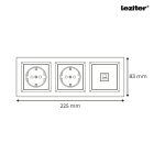 Nova III kettő dugalj UTP csatlakozóval fehér kerettel