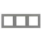 Nova hármas keret vízszintes szürke szálcsiszolt