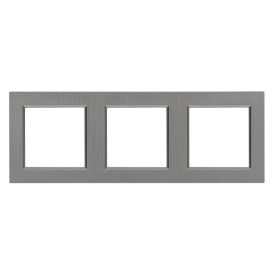 Nova hármas keret vízszintes szürke szálcsiszolt