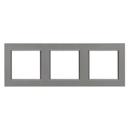 Nova hármas keret vízszintes szürke szálcsiszolt