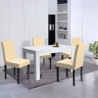 Leon 4+1 étkező garnitúra fehér-bézs