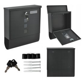 Két oldalról nyitható acél postaláda