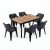 Ravello 6+1 kerti bútor garnitúra szett kőris-fekete