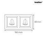 Nova kettős csengő kapcsoló 101N fehér kerettel