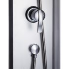 Evora Black 90 hátfalas zuhanykabin zuhanytálcával