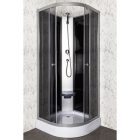 Evora Black 90 hátfalas zuhanykabin zuhanytálcával