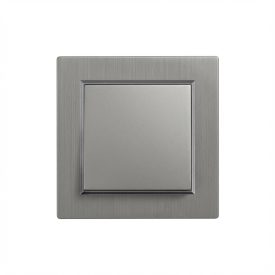 Nova kereszt kapcsoló 107 szürke szálcsiszolt kerettel