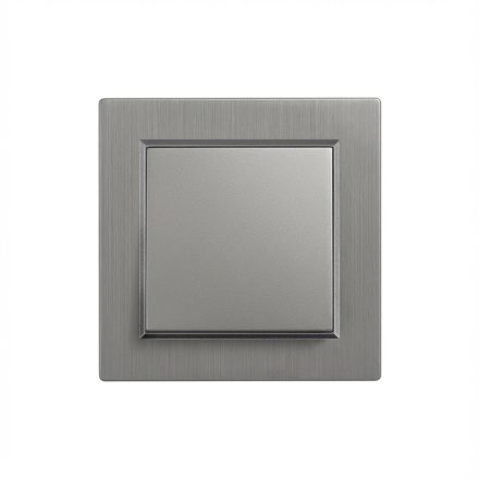 Nova kereszt kapcsoló 107 szürke szálcsiszolt kerettel