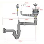 Szifon 1 medencés mosogatóhoz automata leeresztővel