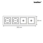 Nova IV kettő dugalj kettő TV csatlakozóval fehér kerettel