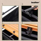 Összecsukható standard kerti strandkocsi asztallal szürke