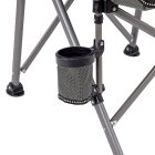 Leziter Comfort karfás horgász szék pohártartóval szürke