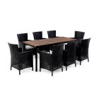 Nadia Large 8+1 kerti bútor garnitúra szett dió-grafit