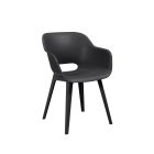 Flora 4+1 kerti bútor garnitúra szett kőris-grafit