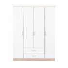Miami gardróbszekrény 160x205 cm fehér-sonoma tölgy