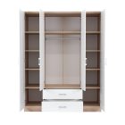 Miami gardróbszekrény 160x205 cm fehér-sonoma tölgy