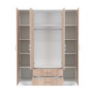 Miami gardróbszekrény 160x205 cm sonoma tölgy-fehér