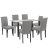 Cadiz 6+1 étkező garnitúra fekete-szürke