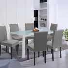 Mira 6+1 étkező garnitúra fehér-szürke