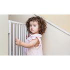 Biztonsági korlát 74-105 cm lépcsőkhöz és ajtókhoz acél fehér