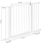 Biztonsági korlát 74-105 cm lépcsőkhöz és ajtókhoz acél fehér