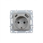 Nova csatlakozóaljzat USB csatlakozóval szürke