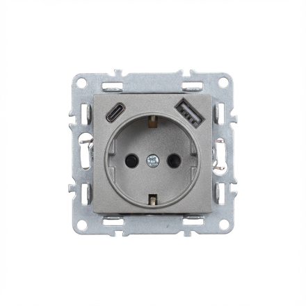 Nova csatlakozóaljzat USB csatlakozóval szürke