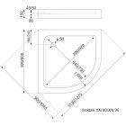 Intro 90 íves zuhanykabin XN tálcával