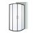 Spirit Clear 80x80 cm íves zuhanykabin zuhanytálca nélkül fekete