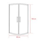 Spirit Clear 80x80 cm íves zuhanykabin zuhanytálca nélkül fekete