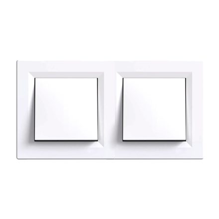 Nova kettős egy áramkörös egypólusú kapcsoló 101 fehér kerettel