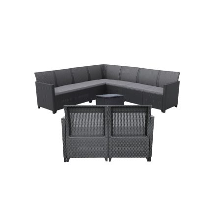 Claire V 9 személyes kerti bútor garnitúra vigo tárolós asztallal