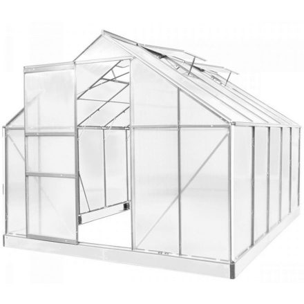 Polikarbonát üvegház 250 x 310 x 124/205 cm