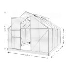 Polikarbonát üvegház 250 x 310 x 124/205 cm