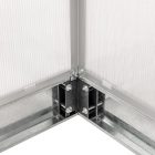 Polikarbonát üvegház 250 x 310 x 124/205 cm