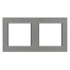 Nova kettes keret vízszintes szürke szálcsiszolt