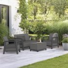 Scandi Box linea duo kerti bútor szett jute tárolós asztallal