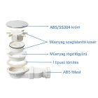 Keskeny zuhanytálca szifon 90 mm