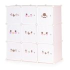 Rózsaszín játéktároló szekrény 110x37x110 cm