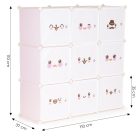Rózsaszín játéktároló szekrény 110x37x110 cm