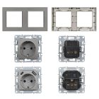 Nova dugalj USB csatlakozóval szürke szálcsiszolt kerettel