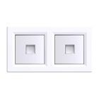 Nova kettős UTP aljzat RJA-45 fehér kerettel