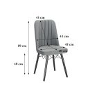 Lorna étkezőszék szürke színben