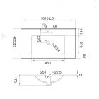 Flat Design mosdó 18x100x46 cm