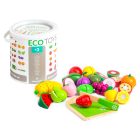 Fa gyümölcsszeletelő készlet, 20 darabos