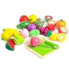 Fa gyümölcsszeletelő készlet, 20 darabos