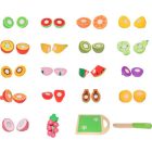 Fa gyümölcsszeletelő készlet, 20 darabos