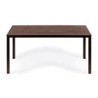 6 személyes kerti asztal 156x78 cm polywood barna